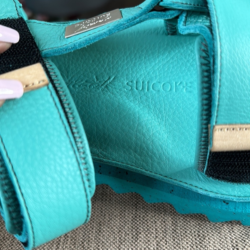 Marsèll x Suicoke Depa Leather Sandals 37 / US 7 Aqua Blue Platform Designer NWT - Picture 12 of 14